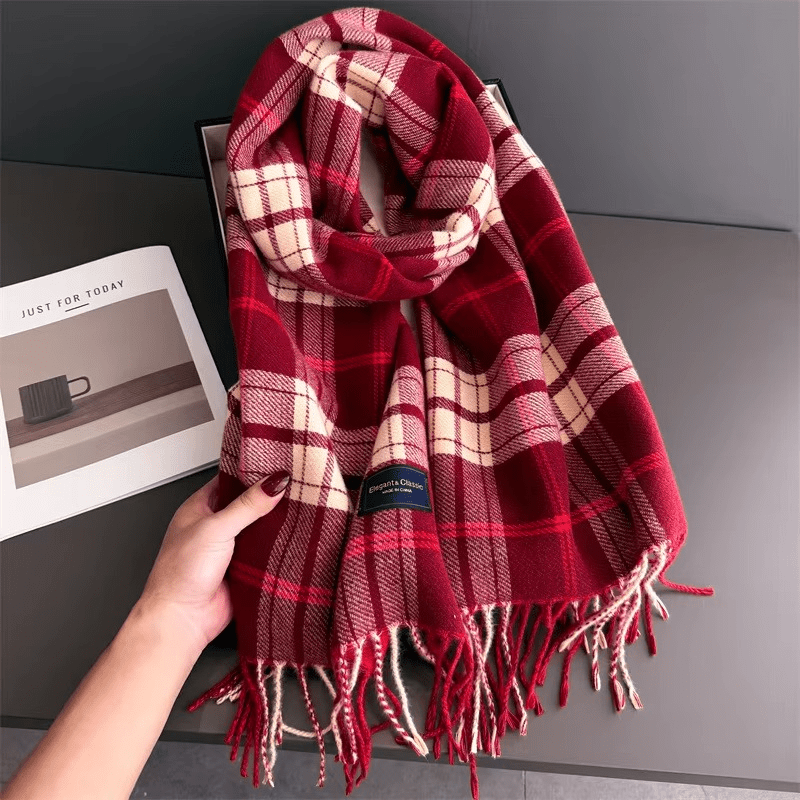 WarmElegance - Designer autumn and winter scarf in soft cashmere with pashmina look