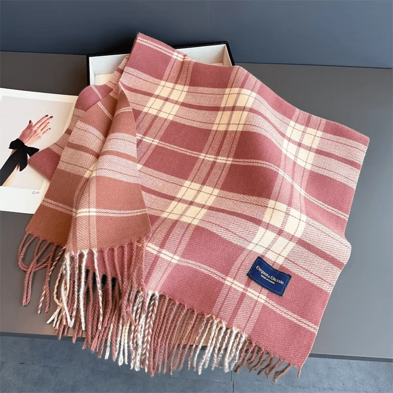 WarmElegance - Designer autumn and winter scarf in soft cashmere with pashmina look