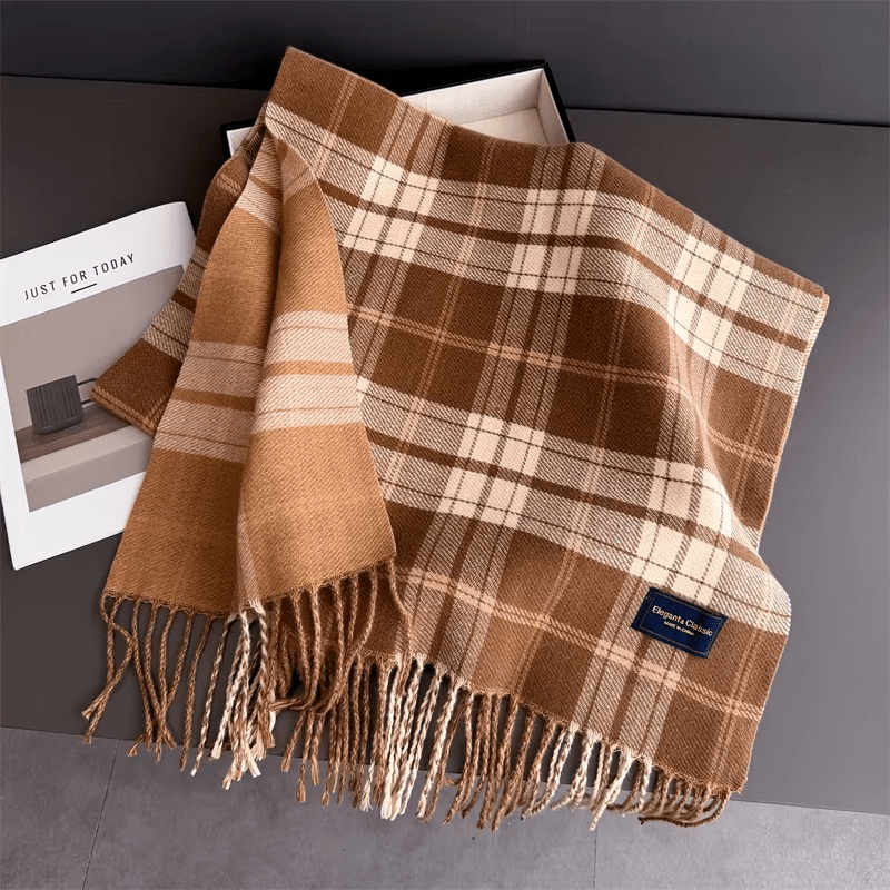 WarmElegance - Designer autumn and winter scarf in soft cashmere with pashmina look