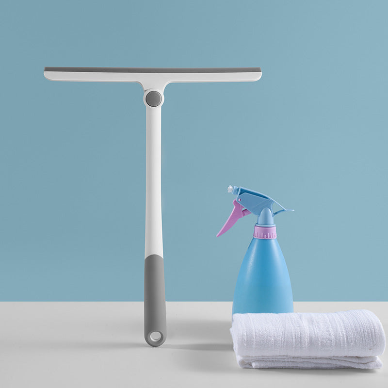 Vindues- og bruseskraber med silikoneblad, drejeled og ergonomisk skridsikkert håndtag