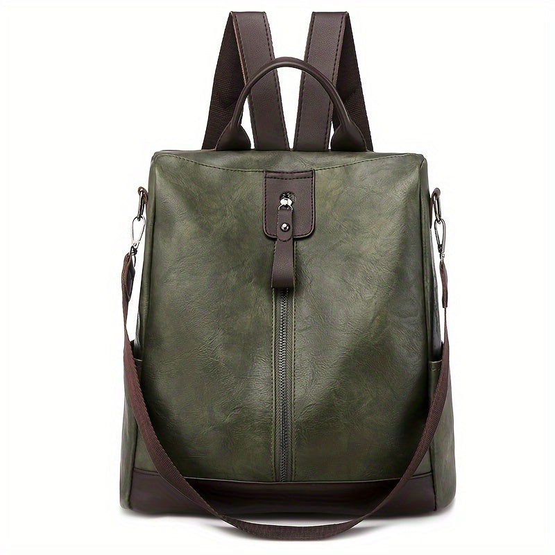 Women's Backpack in Vegan PU Leather with a Safe Design