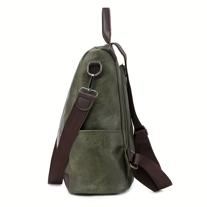Women's Backpack in Vegan PU Leather with a Safe Design