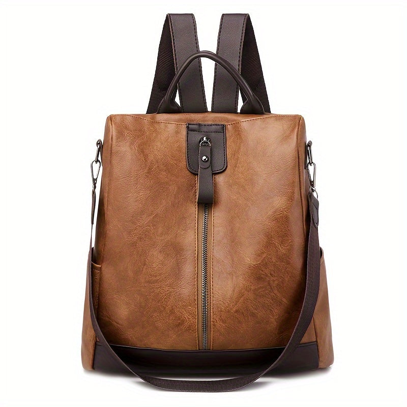 Women's Backpack in Vegan PU Leather with a Safe Design