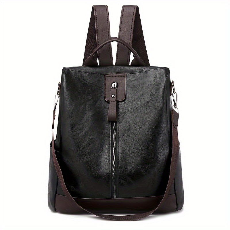 Women's Backpack in Vegan PU Leather with a Safe Design