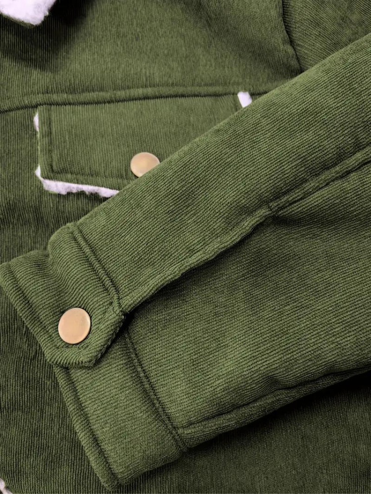 Women's Buttoned Winter Jacket with High Collar