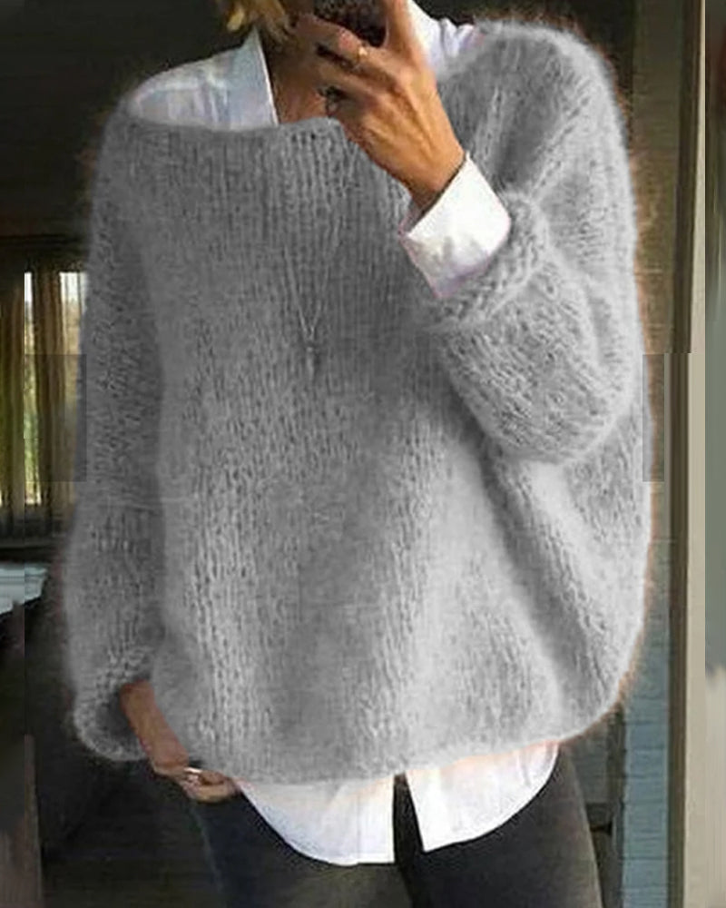 Women's Classic Off-the-Shoulder Knitted Jumper