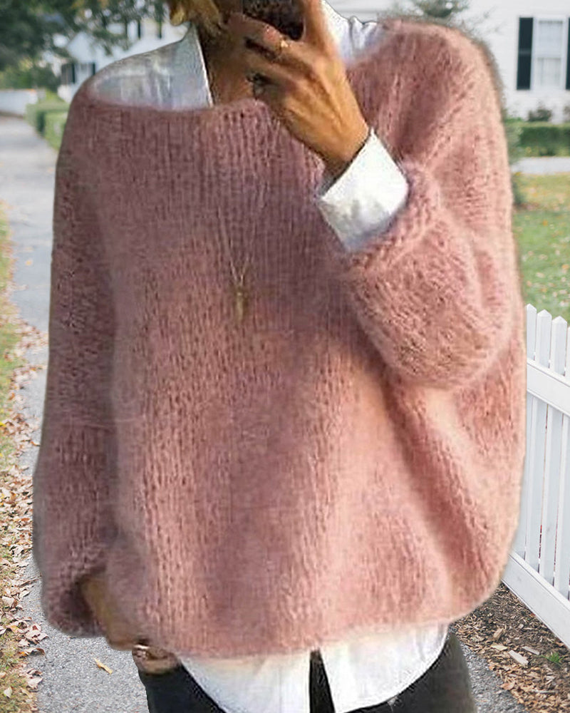 Women's Classic Off-the-Shoulder Knitted Jumper