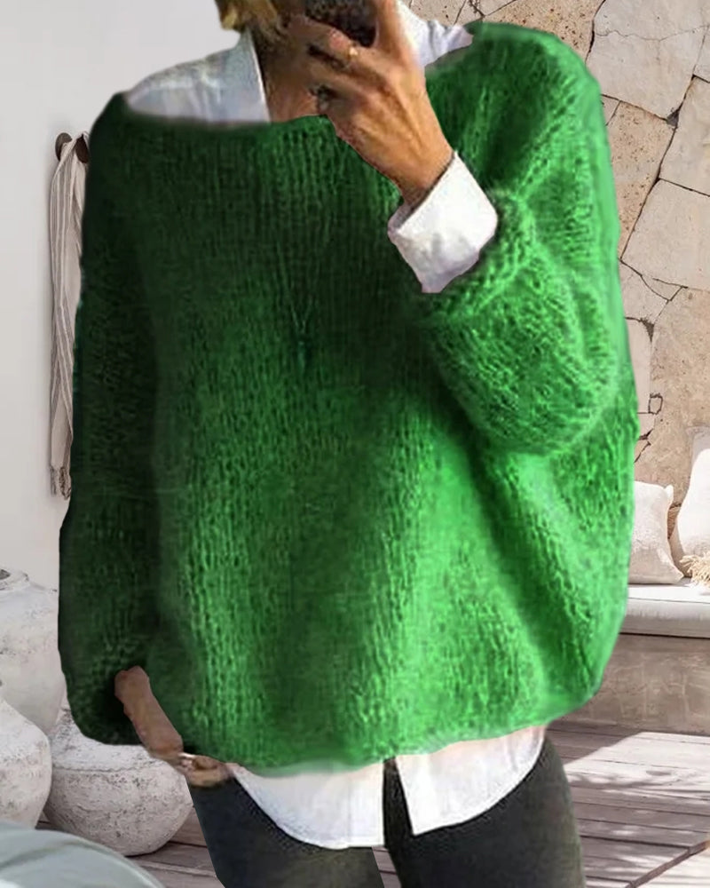 Women's Classic Off-the-Shoulder Knitted Jumper
