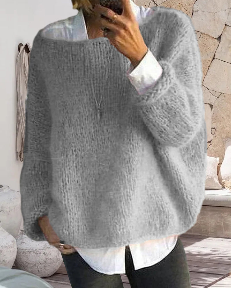 Women's Classic Off-the-Shoulder Knitted Jumper