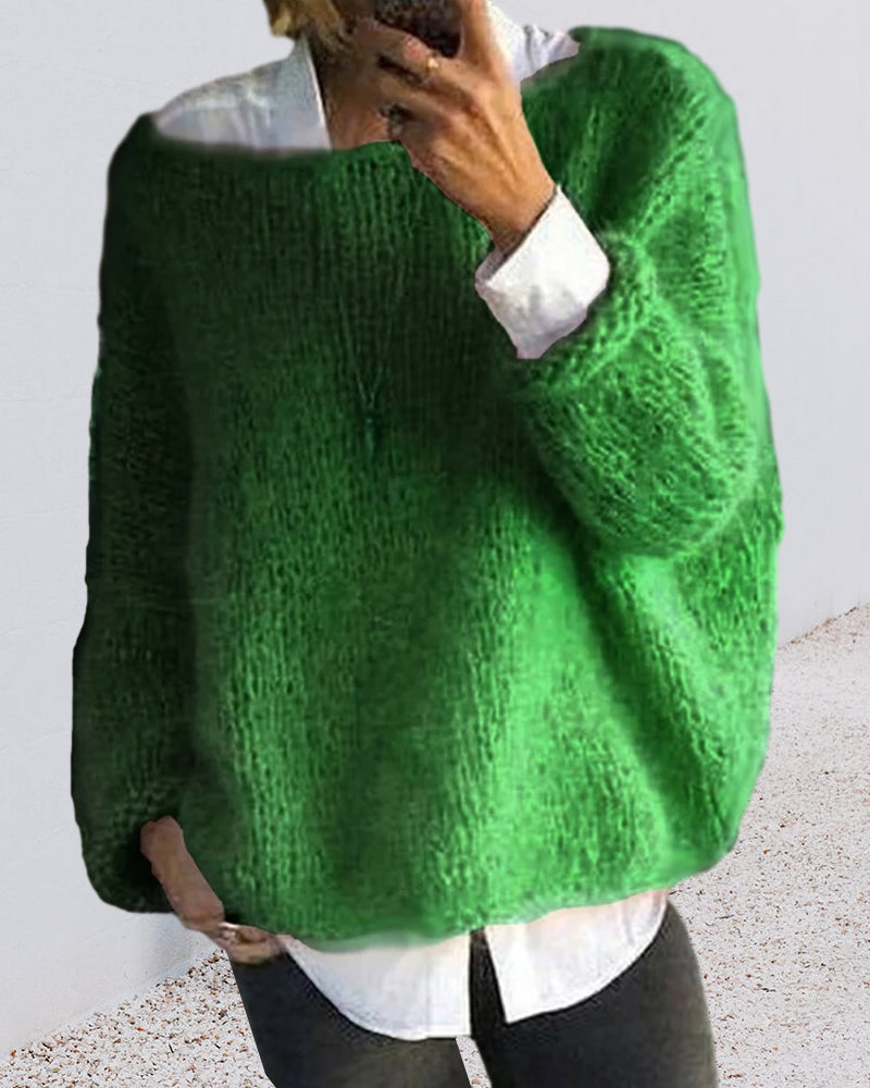 Women's Classic Off-the-Shoulder Knitted Jumper