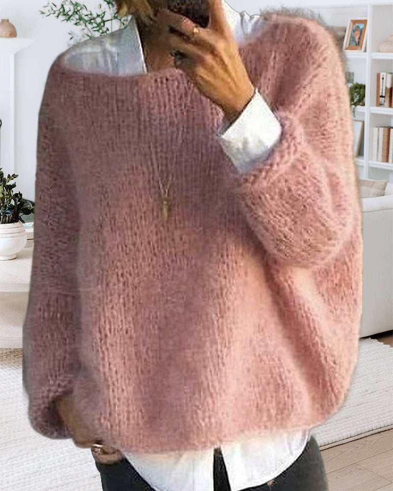 Women's Classic Off-the-Shoulder Knitted Jumper