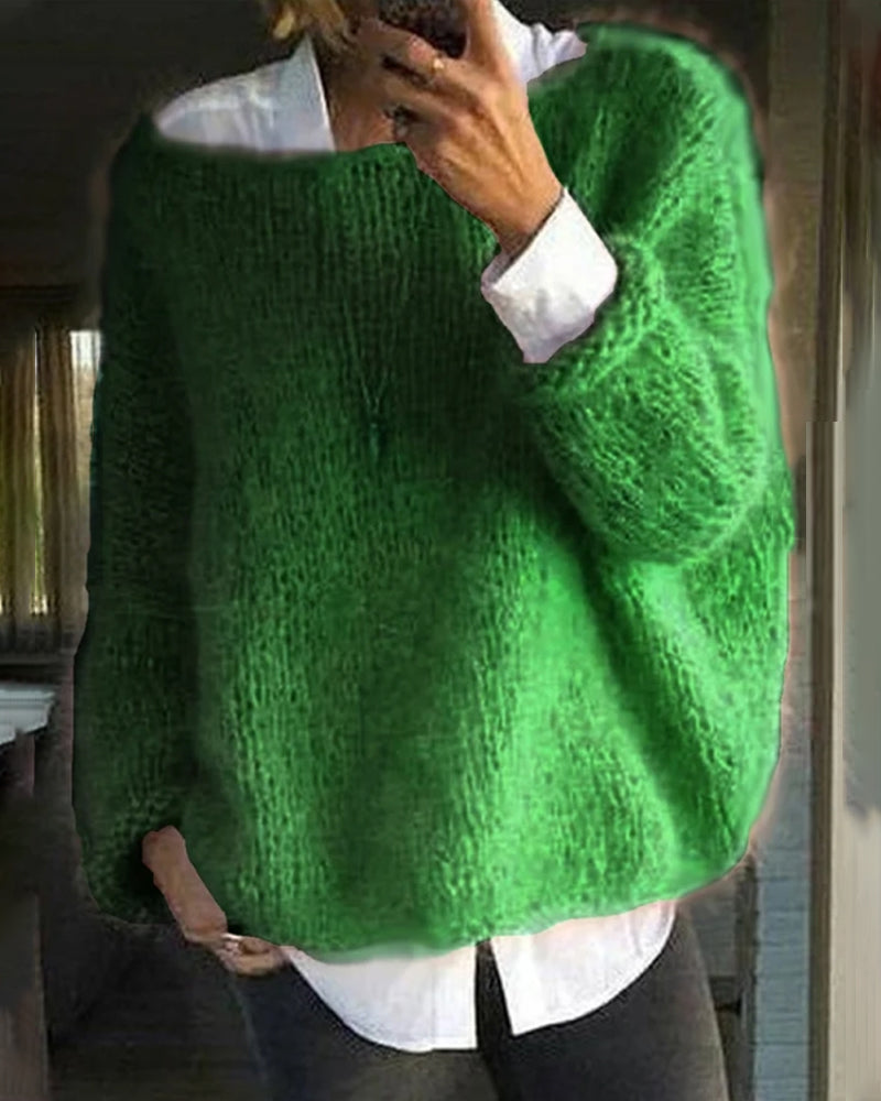 Women's Classic Off-the-Shoulder Knitted Jumper