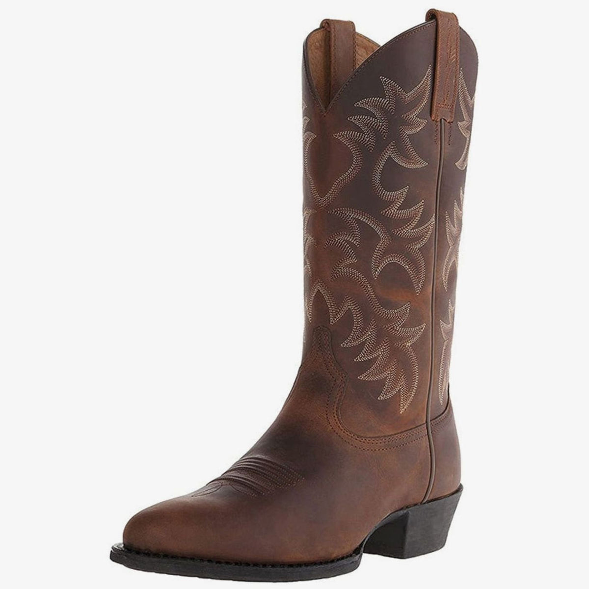 Broderede cowboystøvler i westernstil til damer, med mellemhøjt skaft