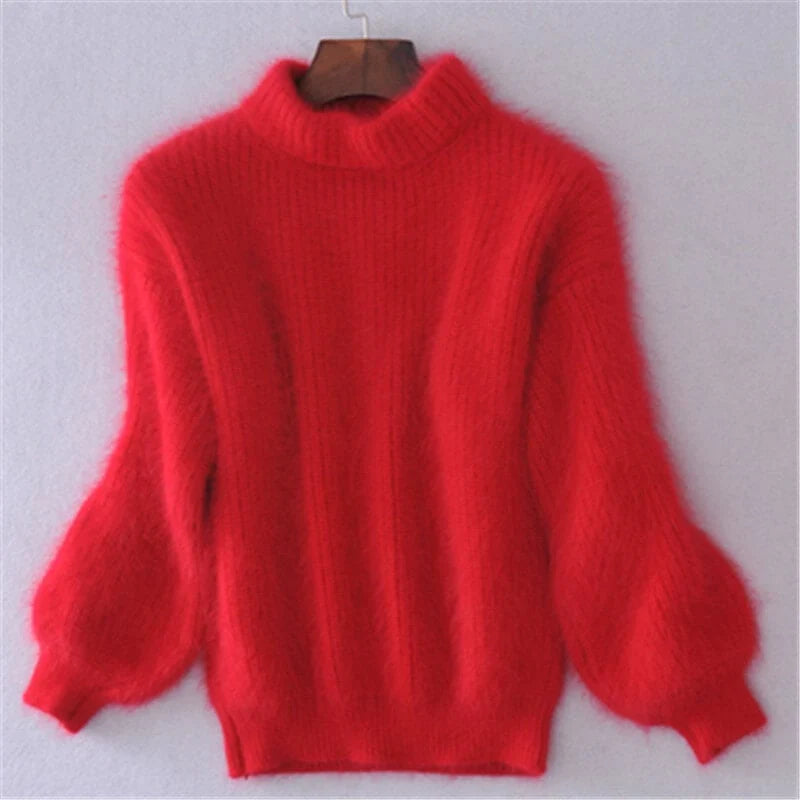 Dames sweater i løs uldstrik - behagelig og elegant med en moderne stil