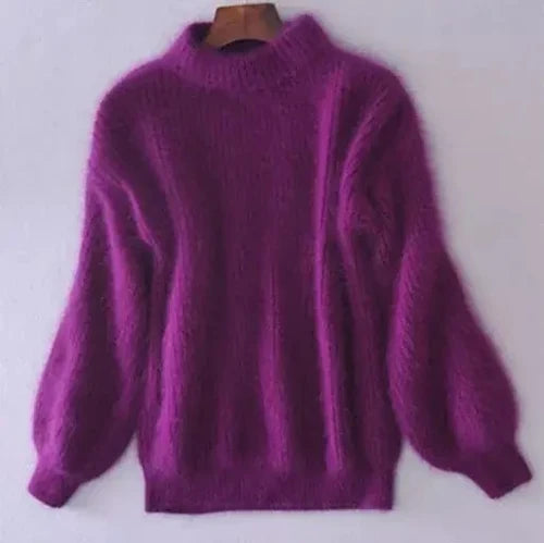 Dames sweater i løs uldstrik - behagelig og elegant med en moderne stil