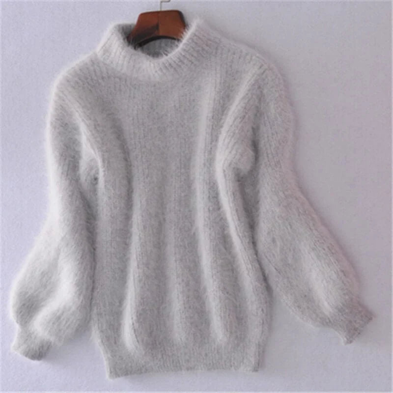 Dames sweater i løs uldstrik - behagelig og elegant med en moderne stil