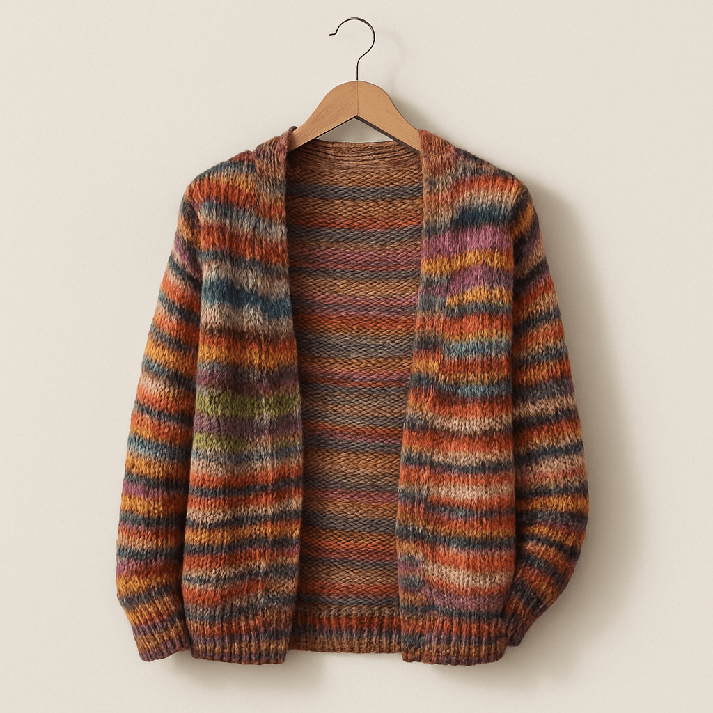 Strikket cardigan til kvinder med åben front