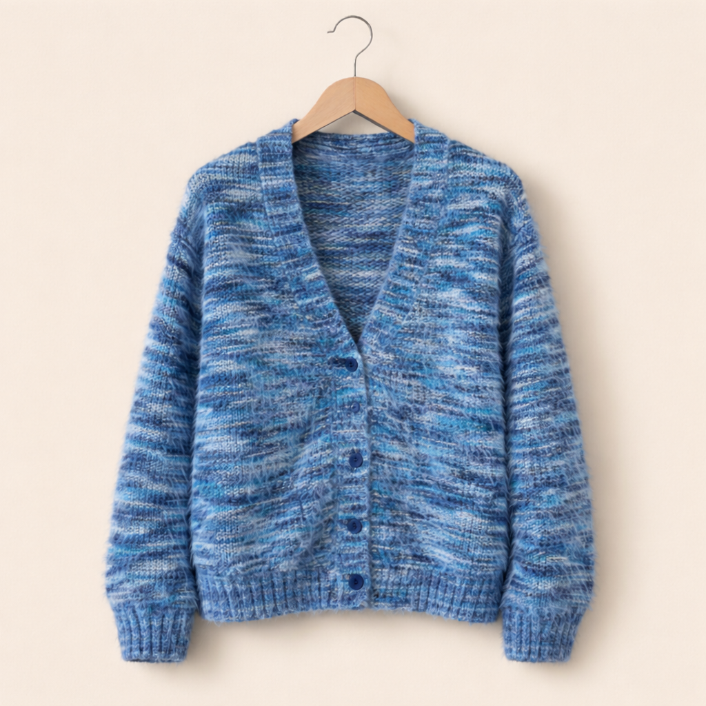 Strikket cardigan til kvinder med åben front
