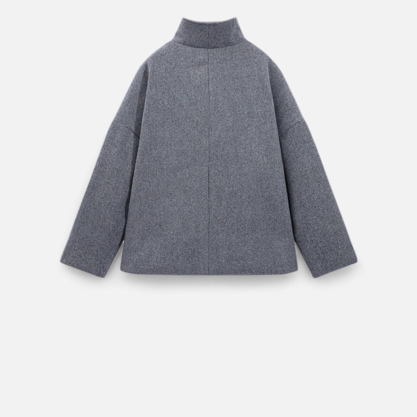 Women's Short Coat with Chic High Collar