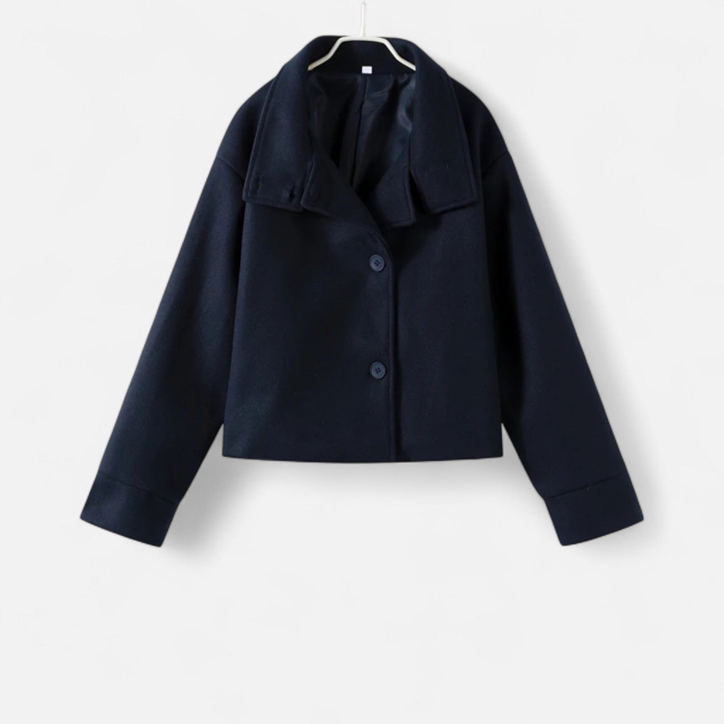 Women's Short Coat with Chic High Collar
