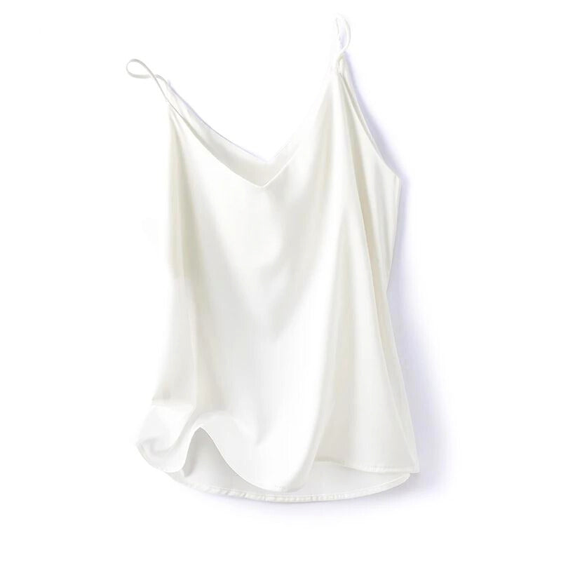 Dámský hedvábně jemný top na ramínka pro elegantní vrstvení