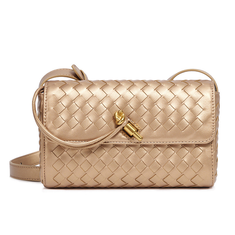 Vævet crossbody-clutch