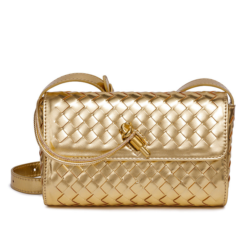 Vævet crossbody-clutch