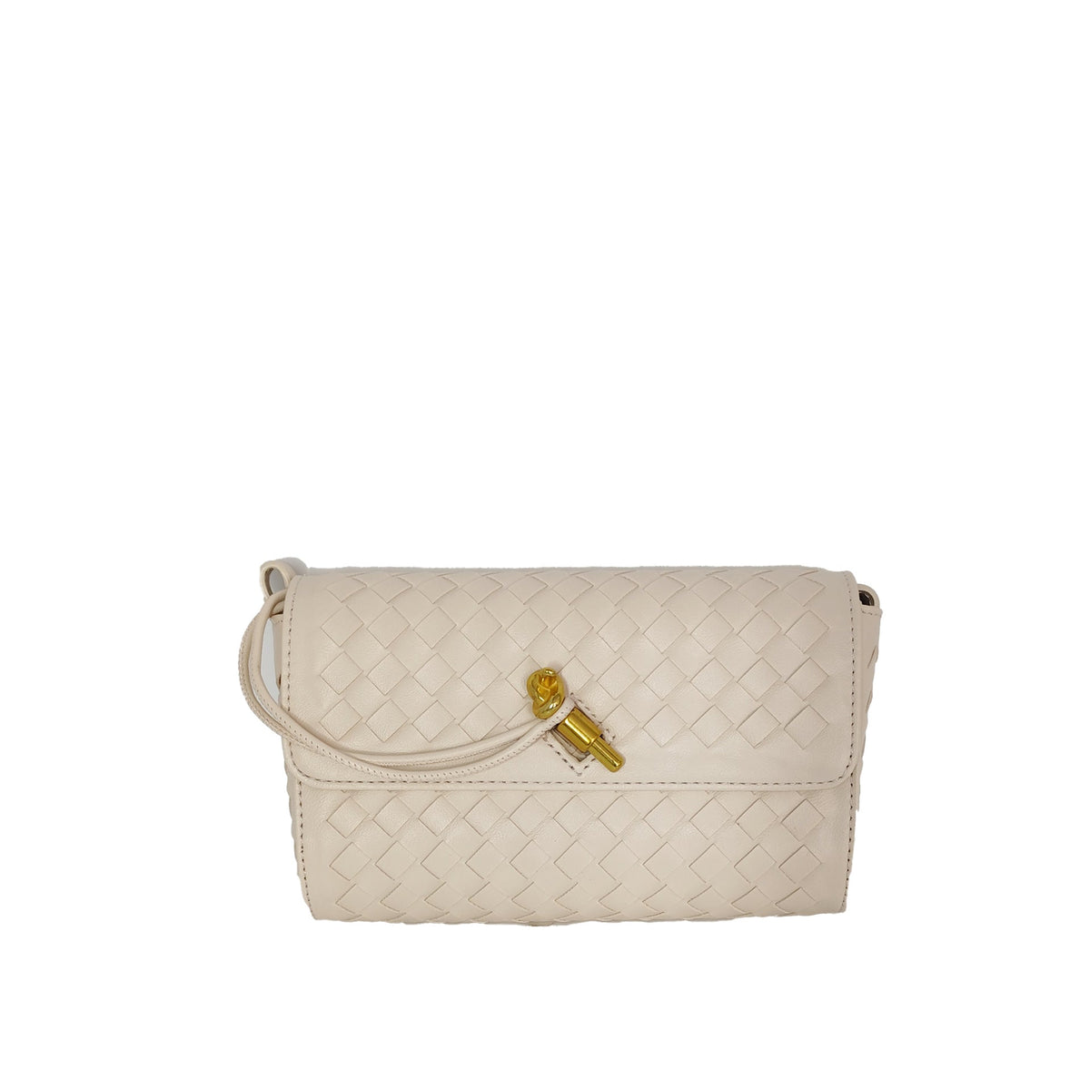 Vævet crossbody-clutch